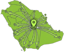خريطة تغطية جميع مدن المملكة العربية السعودية